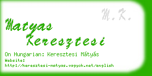 matyas keresztesi business card